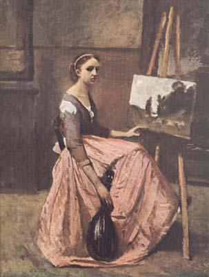Jean Baptiste Camille  Corot L'atelier (mk11) France oil painting art